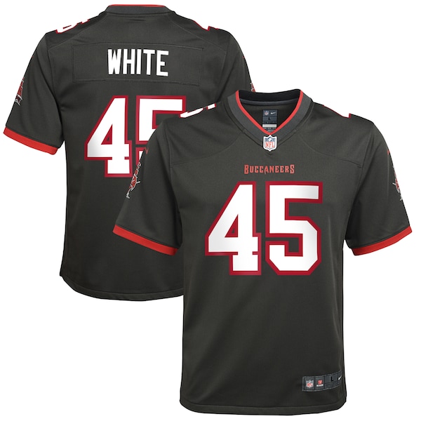 Devin White Tampa Bay Buccaneers Nike Youth Game Jersey - Pewter/Orange/Red