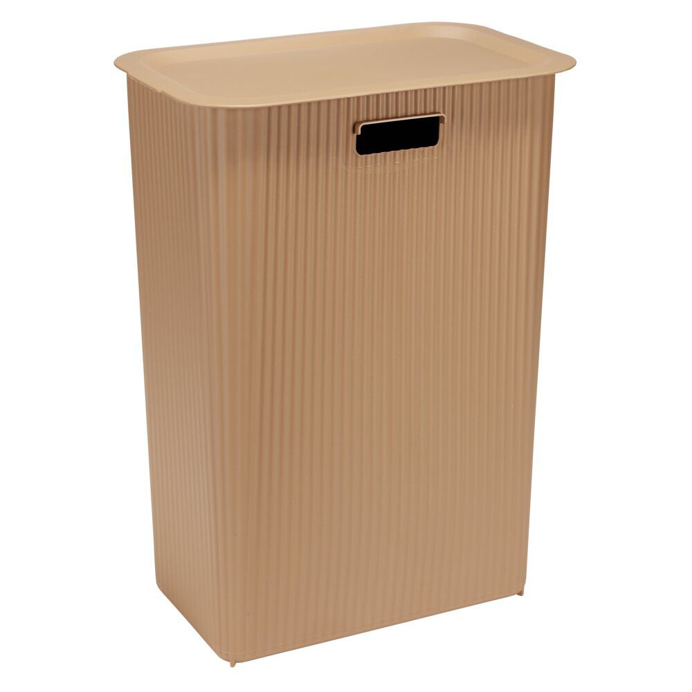 Panière à linge 40L avec couvercle L44X28XH53 cm marron