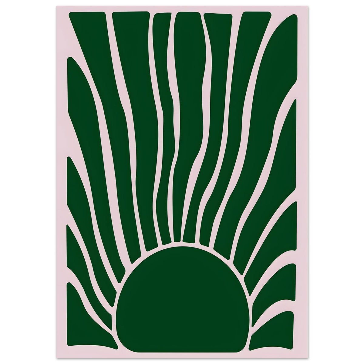 Artfulprints Poster Matisse – Flora flow  - 50x70 cm - Donkergroen