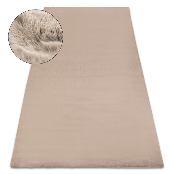 Dywan BUNNY taupe beż IMITACJA FUTRA KRÓLIKA 60x100 cm