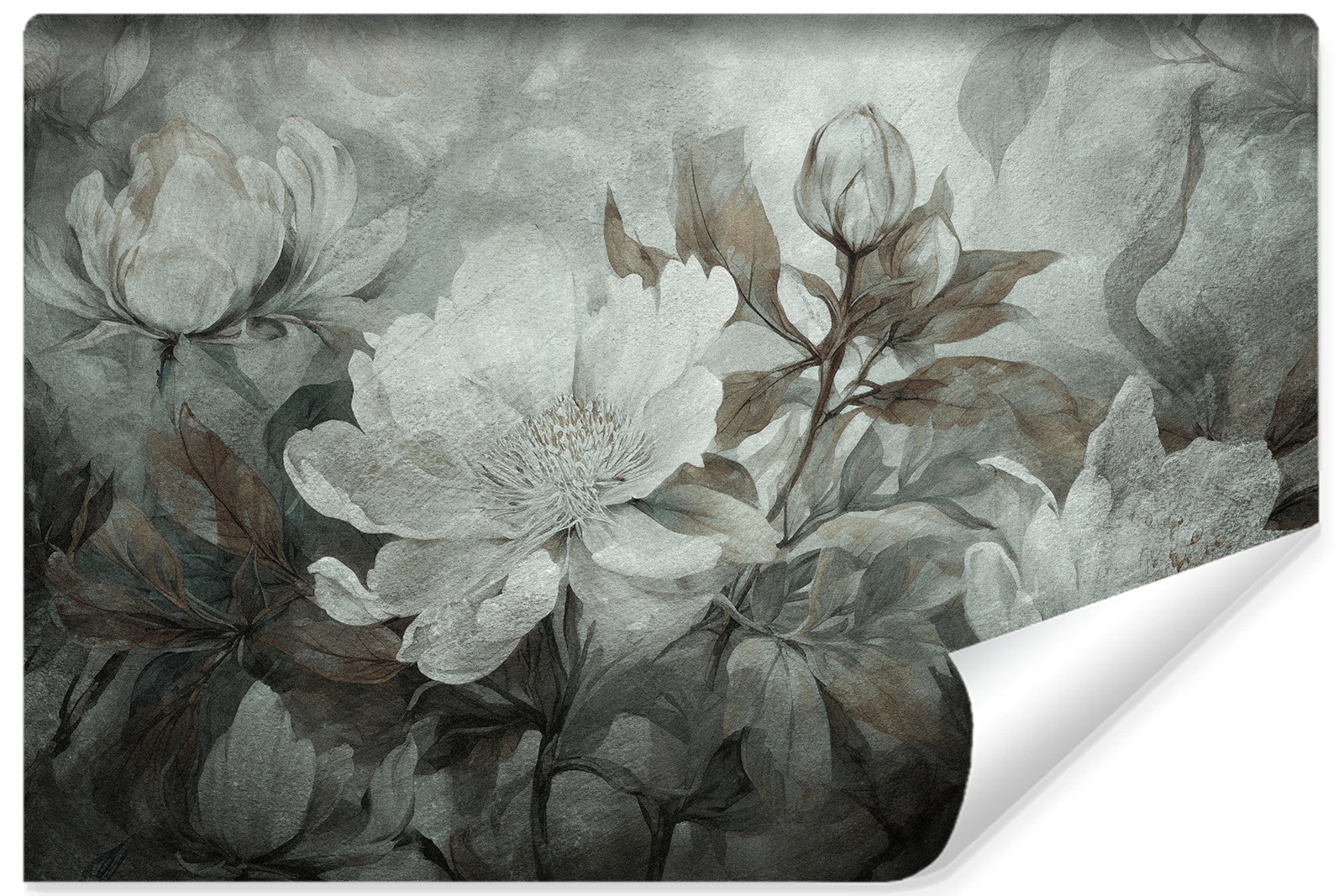 Fototapeta KWIATY Abstrakcja Beton Styl Vintage 90x60cm