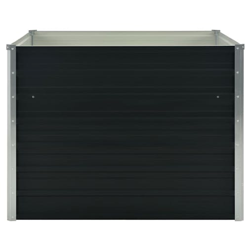 NNEVL Raised Garden Bed Anthracite 100x100x77 cm Galvanised Steel