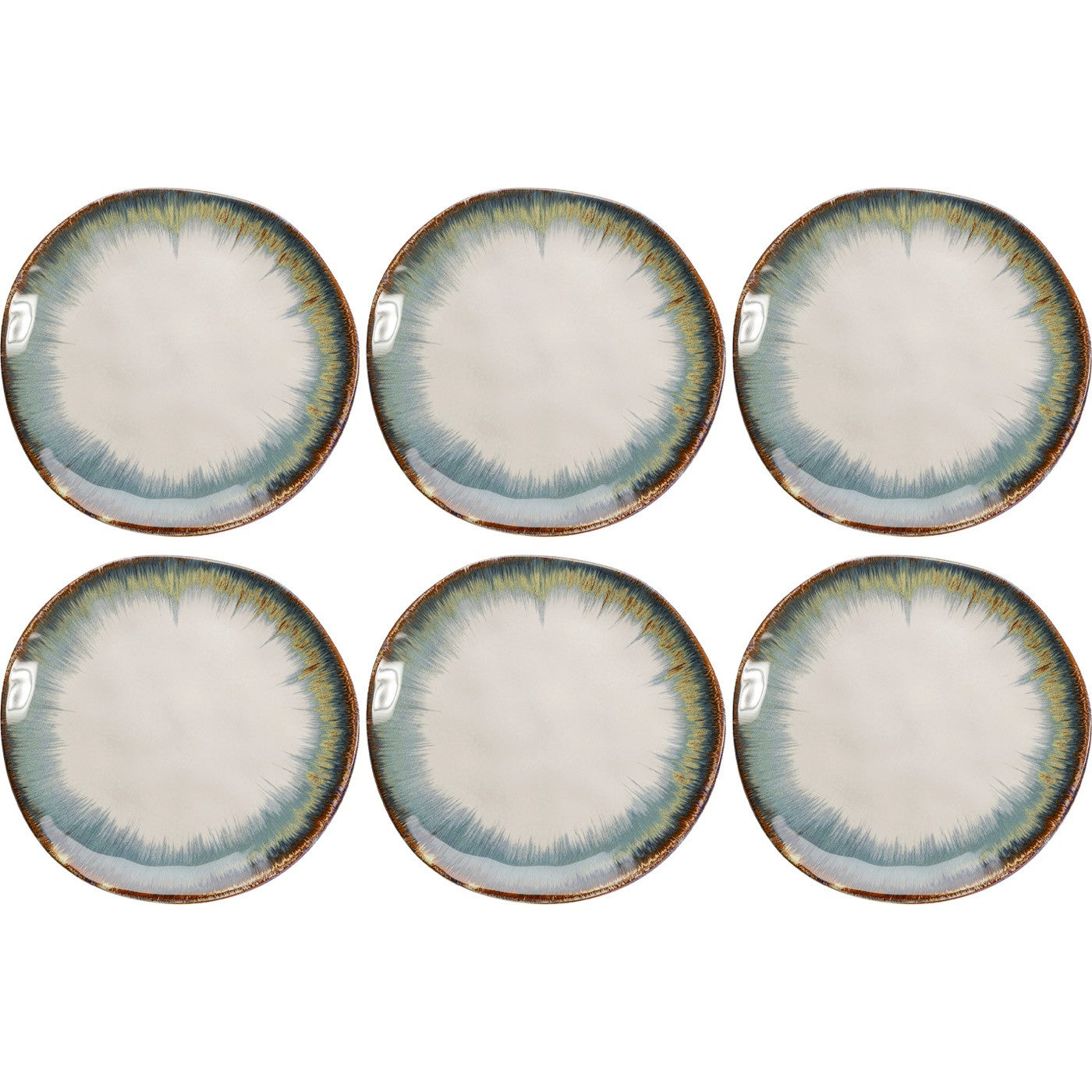 Kare Design Organic borden - Ø20cm - wit - 6st
