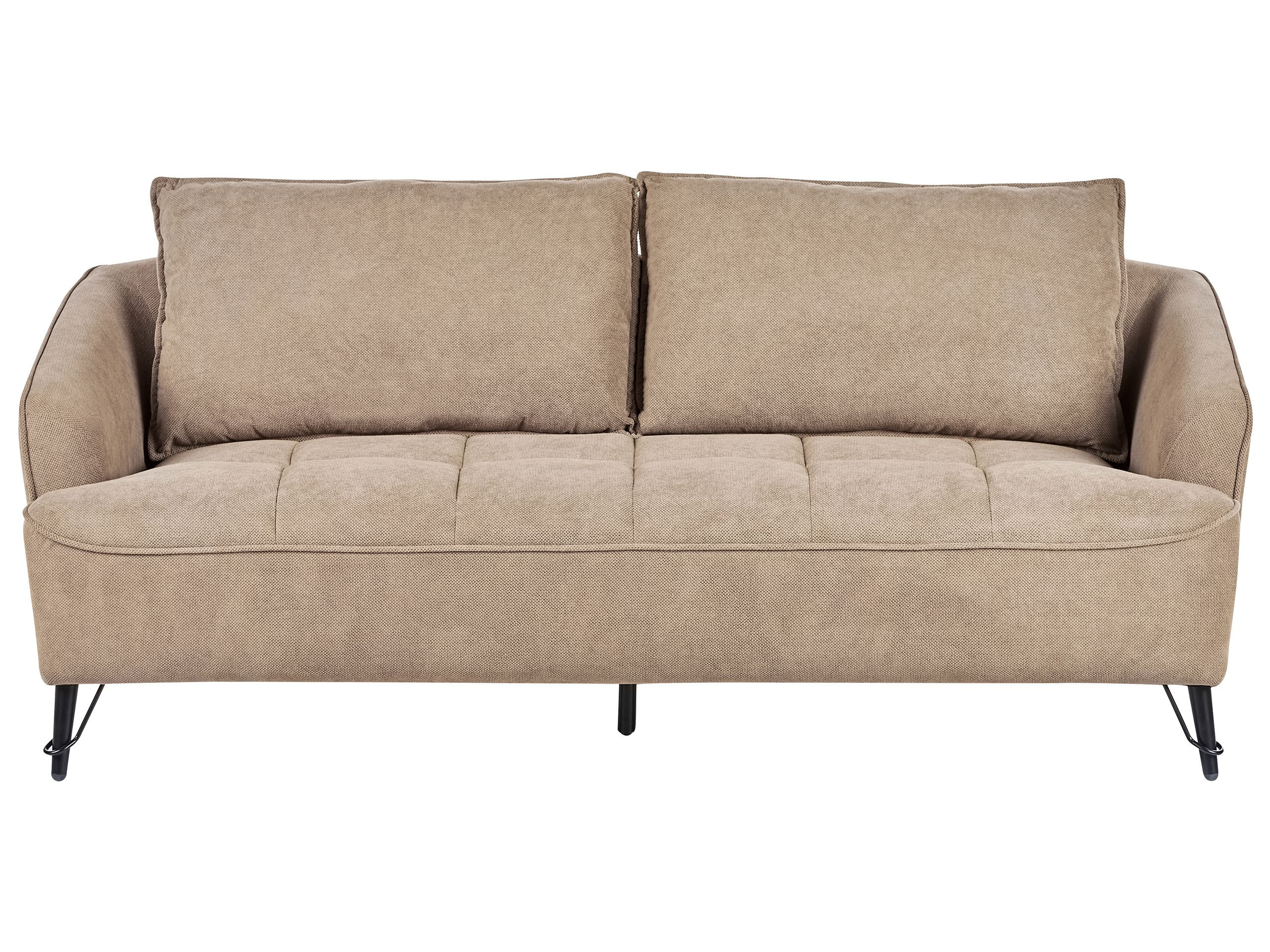 Sofa trzyosobowa tapicerowana brązowa
