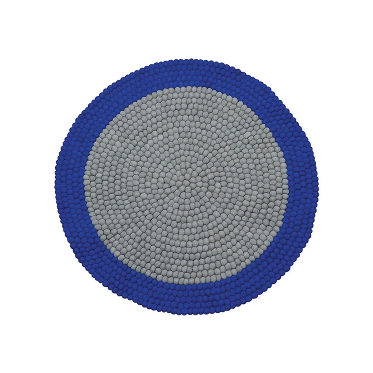 KARMA - Tapis design en Laine feutrée Bleu