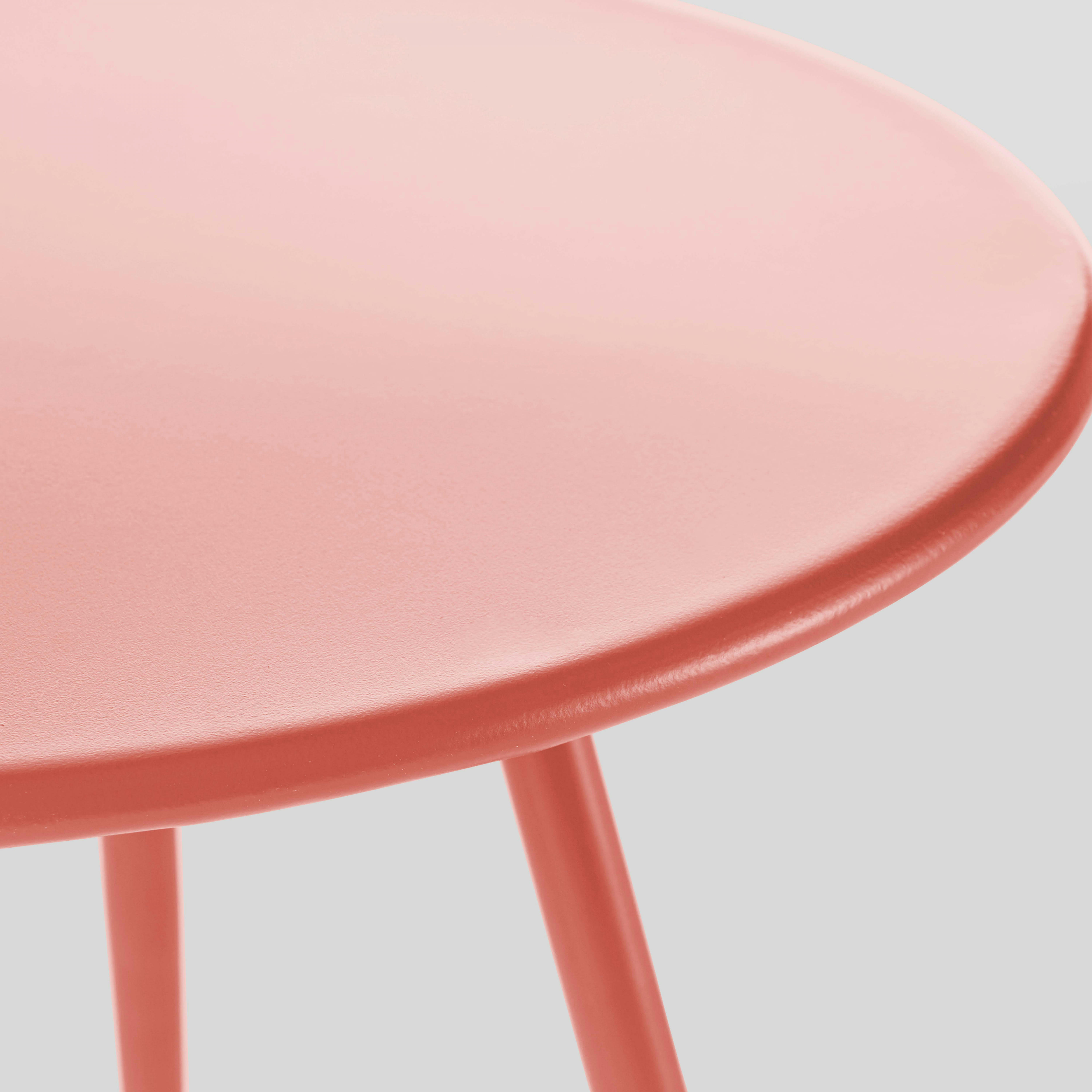 PALAVAS - Table basse ronde en métal argile 40 cm