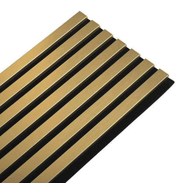 Lot de 2 Panneaux tasseaux bois 250 x 30 x 1,9 cm - gold/feutrine noir - 1,5m²