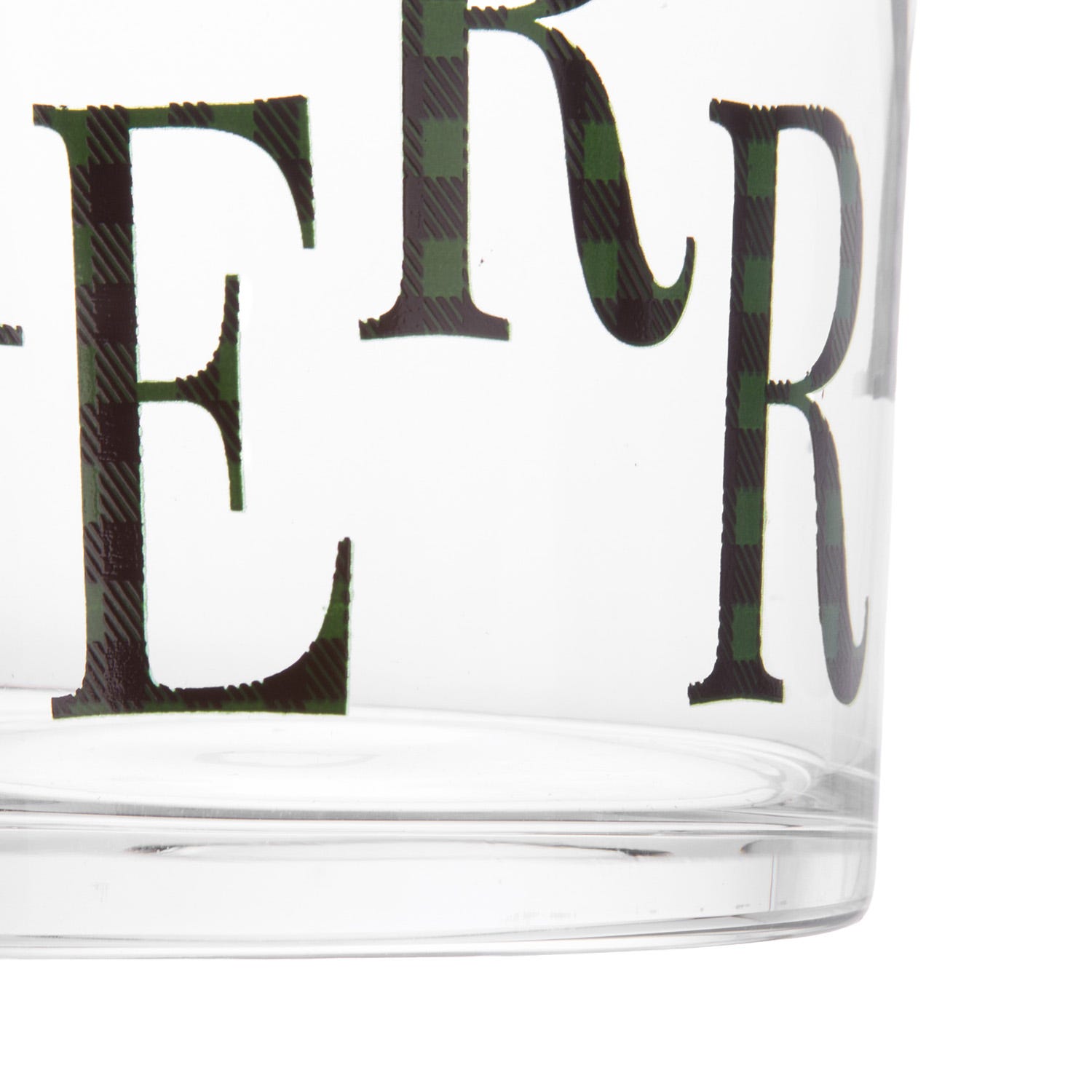 Bicchiere acqua Merry tartan verde Xmas Carol