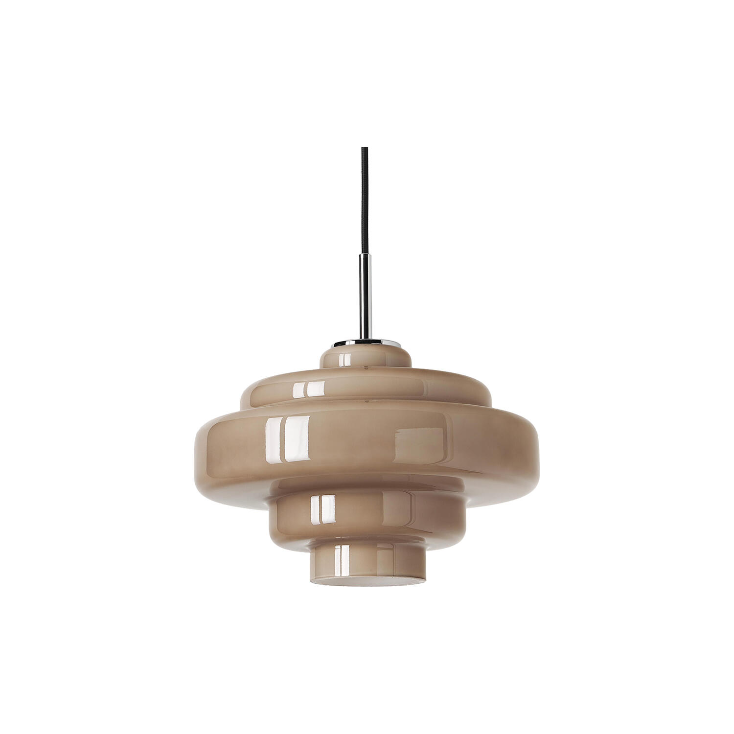 Millie Glass Pendant, taupe