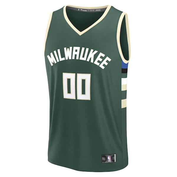 Milwaukee Bucks  Youth Fast Break Custom Replica Jersey - Green  - Icon Edition