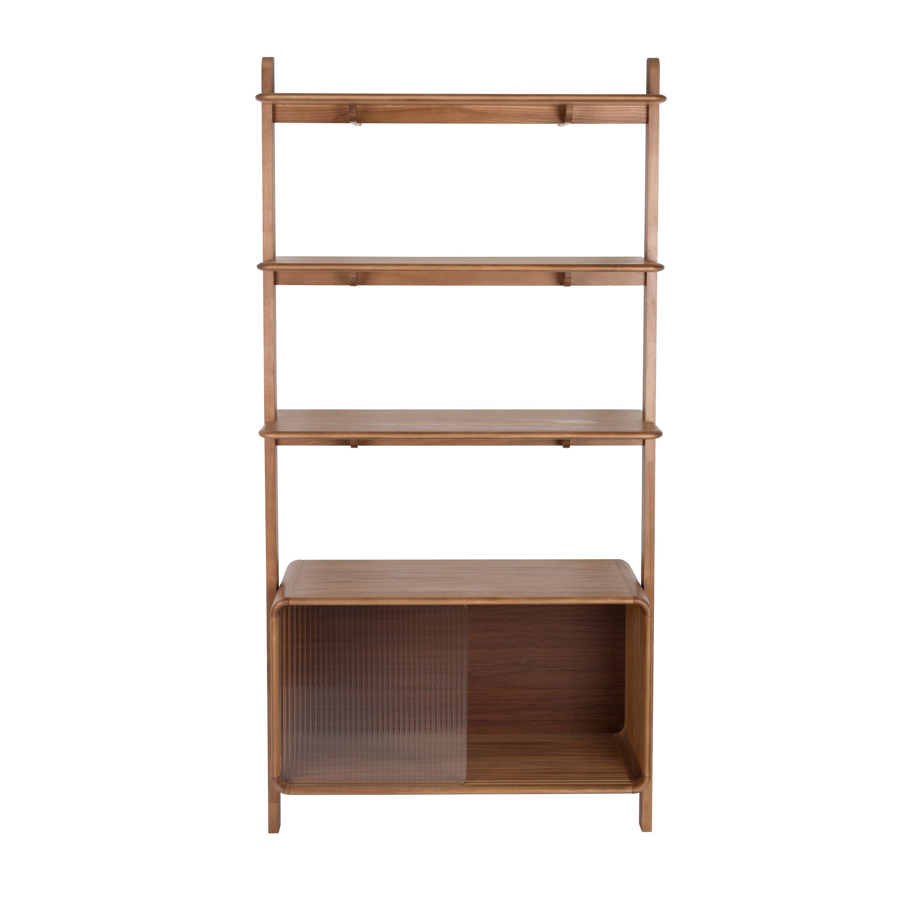 Zuiver Rise Kast  Stellingkast Hout Walnoot - Bruin