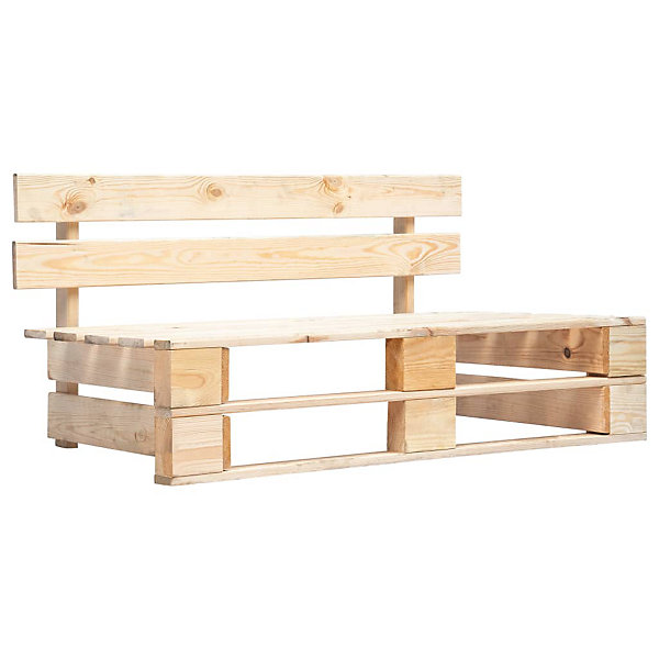 Canapé de jardin palette avec coussins sable Pinède vidaXL