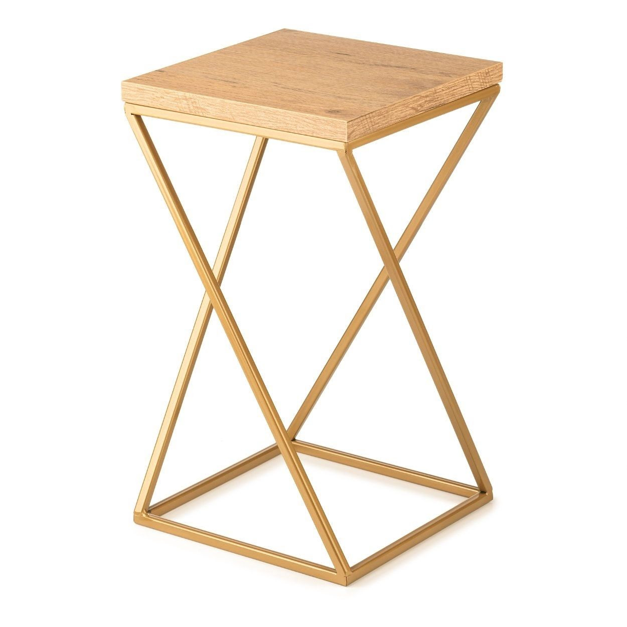 Kwietnik stojący 40cm blat Lancelot LOFT złoty