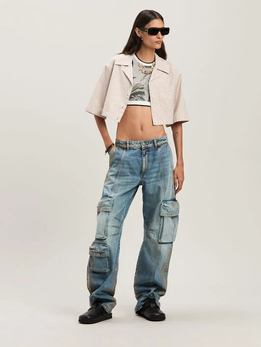 Palms jacquared knit top