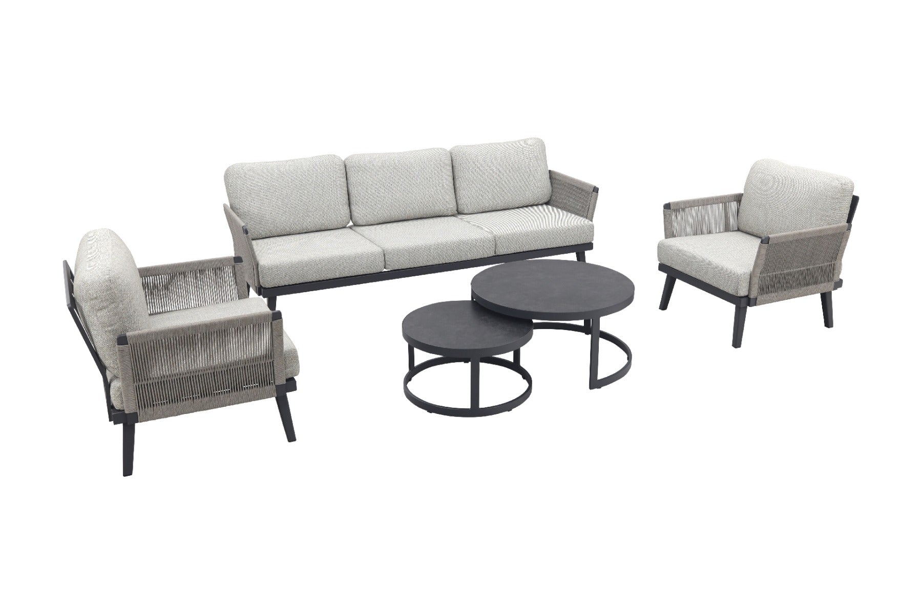 VDG Durban Rhodos stoel-bank loungeset - 5-delig
