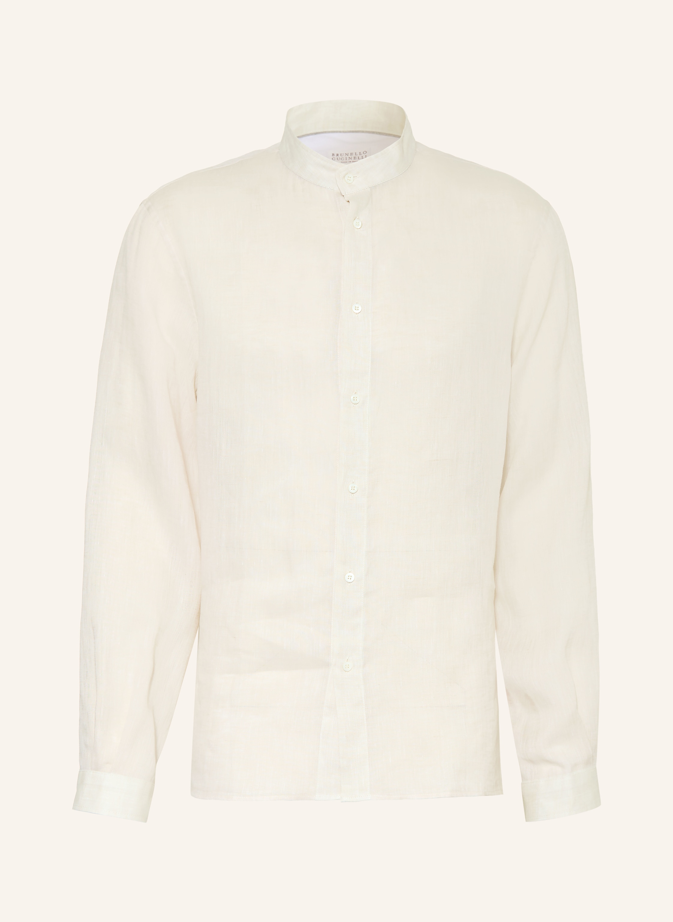 BRUNELLO CUCINELLI Leinenhemd Easy Fit mit Stehkragen