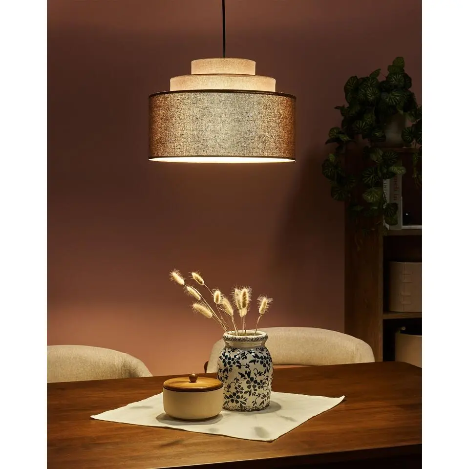 MASPARRO - Hanglamp - Bruin - Linnen