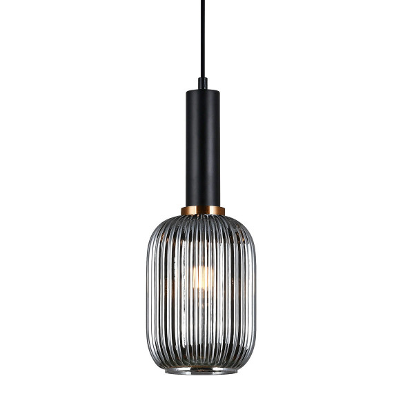 Lampa wisząca czarna Antiola 1xE27x40W wym: 113x15x15 cm Italux