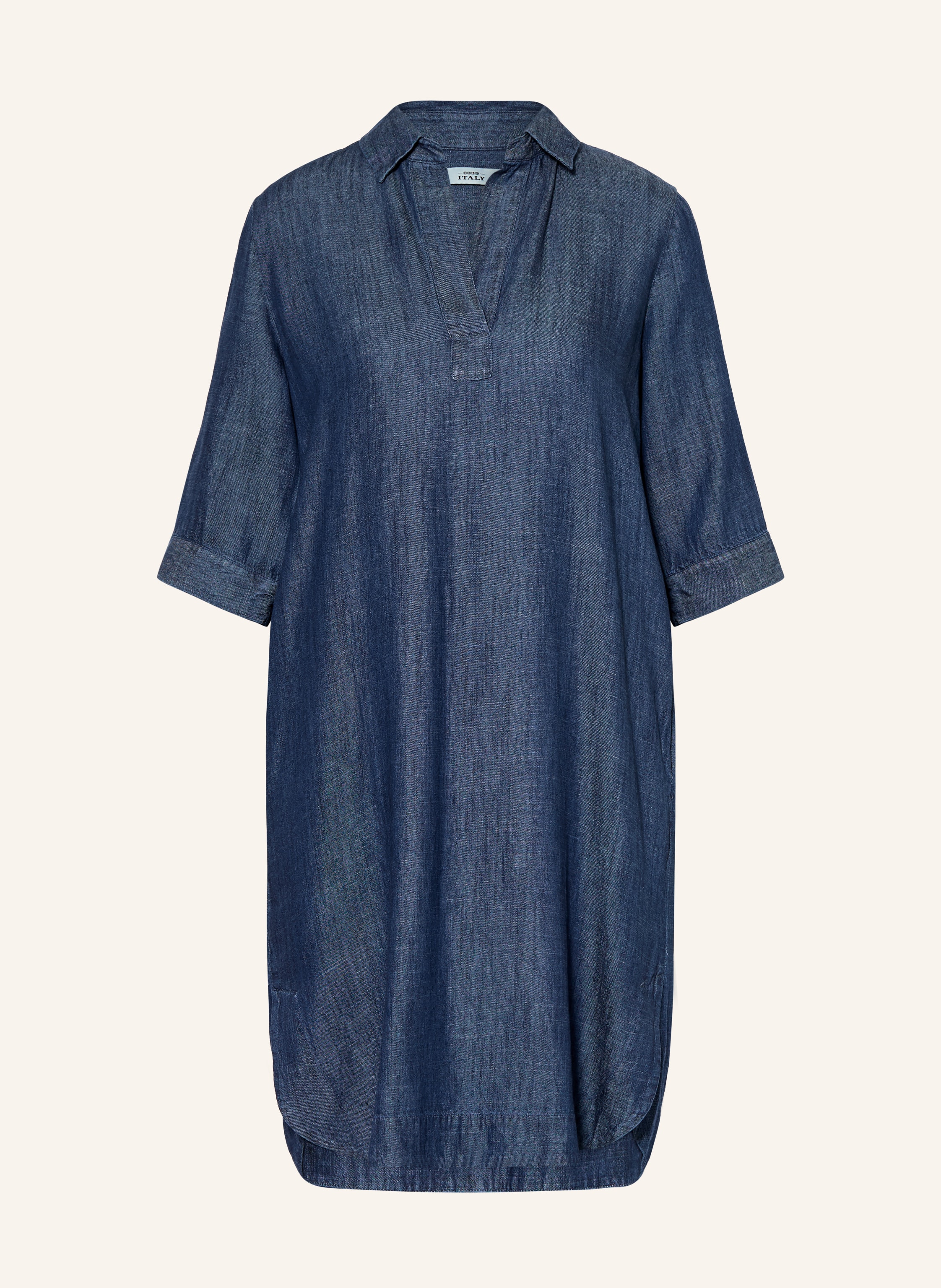 0039 ITALY Kleid in Jeansoptik mit 3/4-Arm
