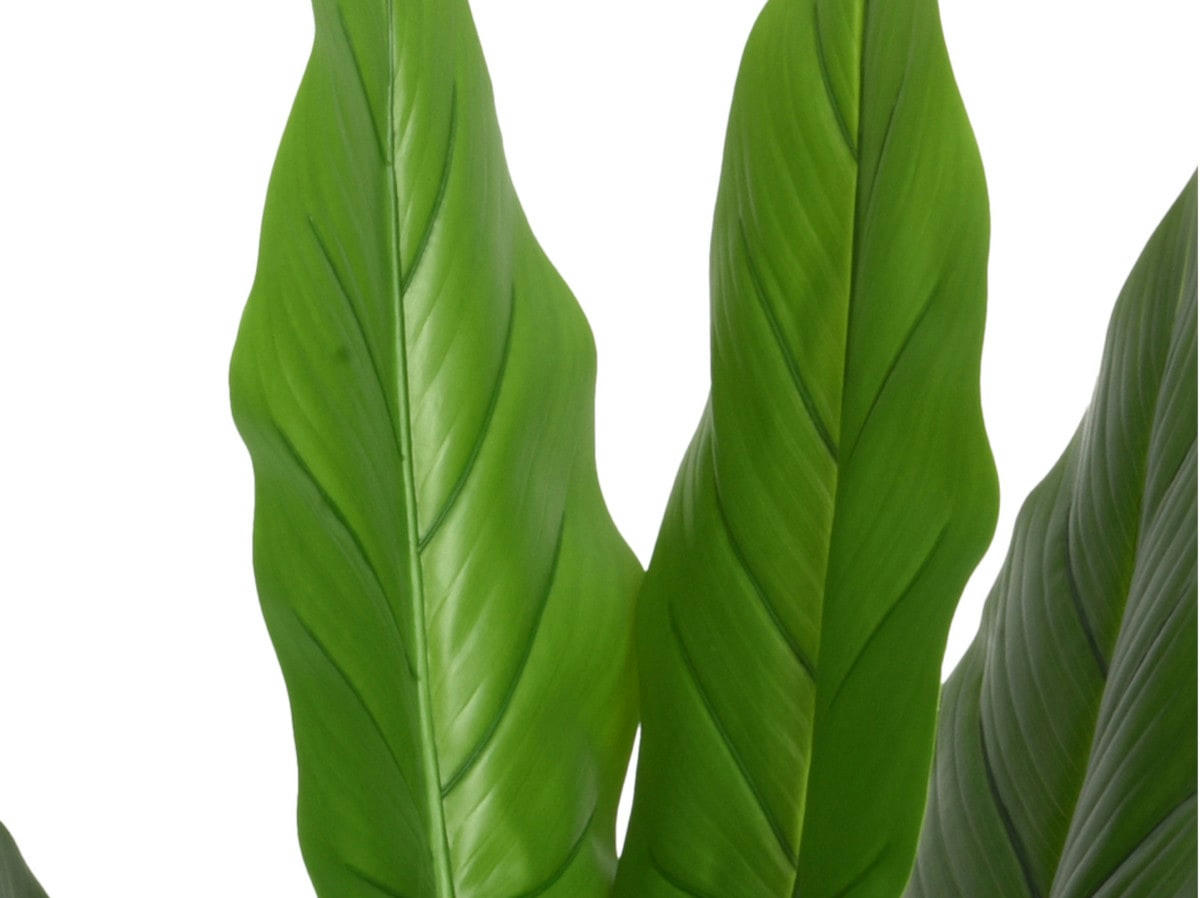 - Strelitzia artificielle en pot plastique vert