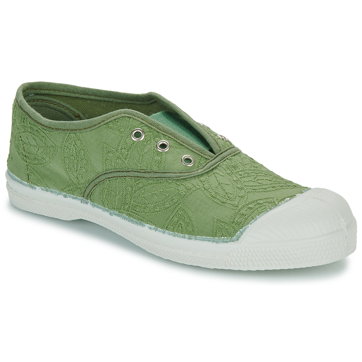 Bensimon - TENNIS ELLY BRODERIE ANGLAISE - Green