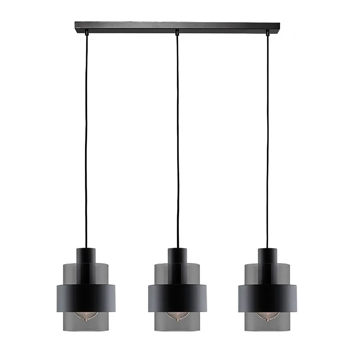 Freelight hanglamp Chiasso - 3 lichts - 100 x 150  cm - zwart