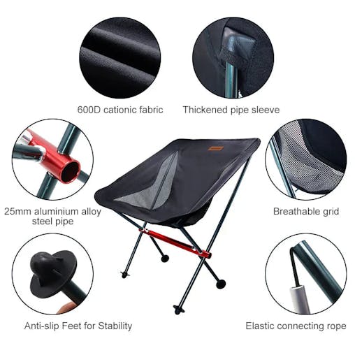 NNEOBA Travel Ultralight Folding Chair
