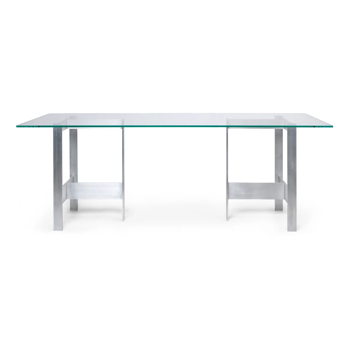 Ferm Living - Lager Esstisch, 200 x 90 cm, Glas / Aluminium