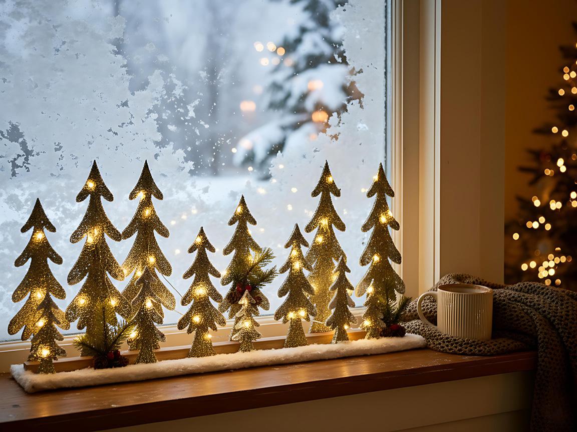 Christmas Decoration LED ORIVESI Christmas Tree 30 cm Light Brown