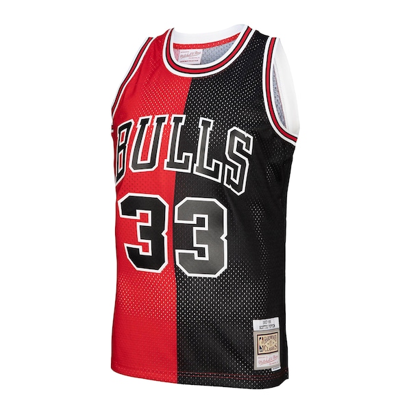 Scottie Pippen Chicago Bulls Hardwood Classics 1997/98 Split Swingman Jersey - Red/Black