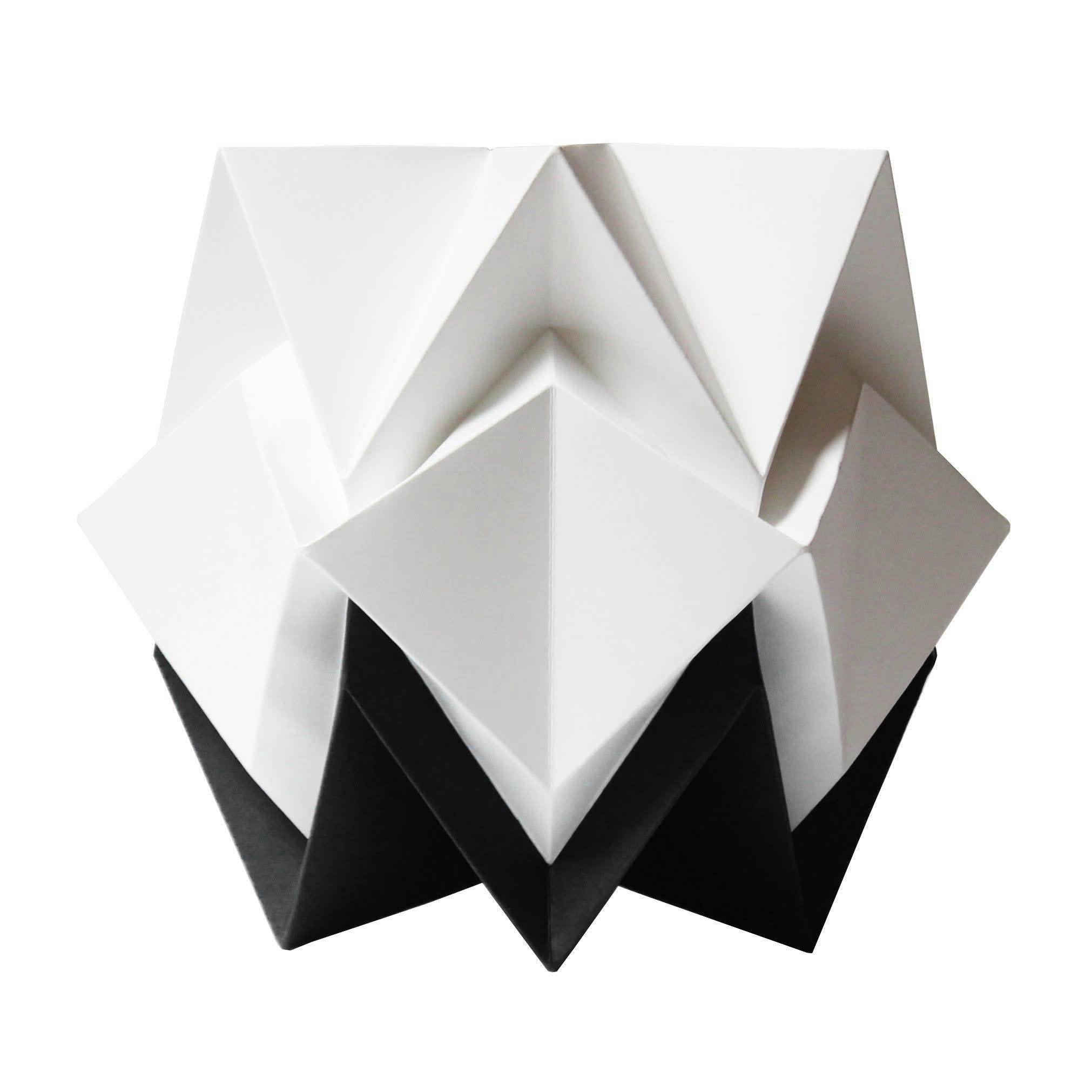 HIKARI - Lampe de table origami bicolore en papier taille M