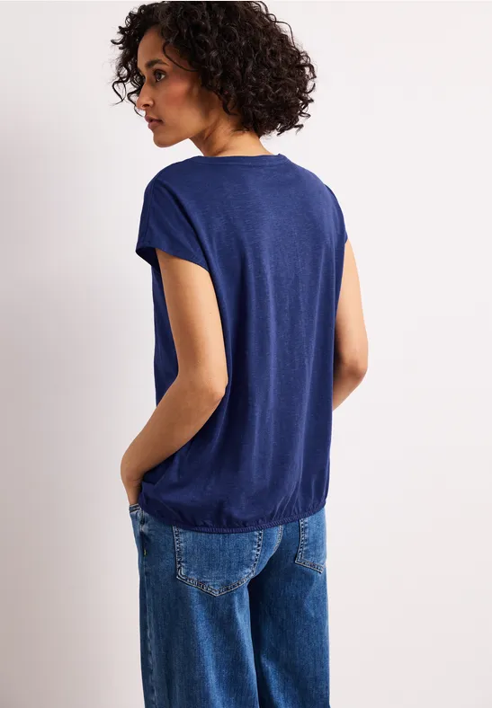 Dropped Shoulder Shirt mit Split Neck