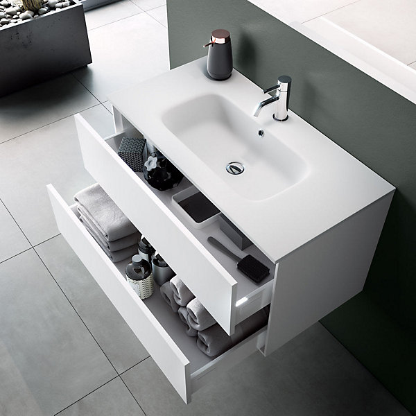 Ensemble de salle de bain 4 pièces IGEA blanc mat