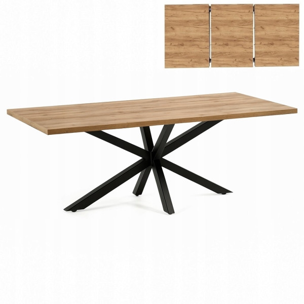 Stół Pająk 70x120/170 rozsuwany gr.36mm LOFT Dąb Craft