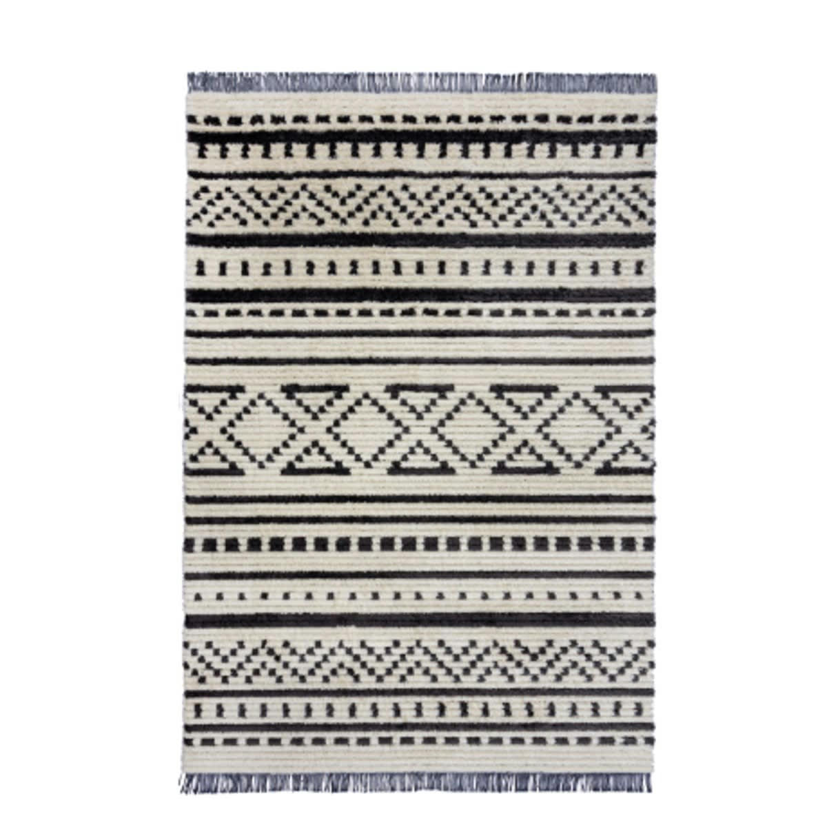 BRISA - Tapis de salon en polyester blanc 120x170 cm
