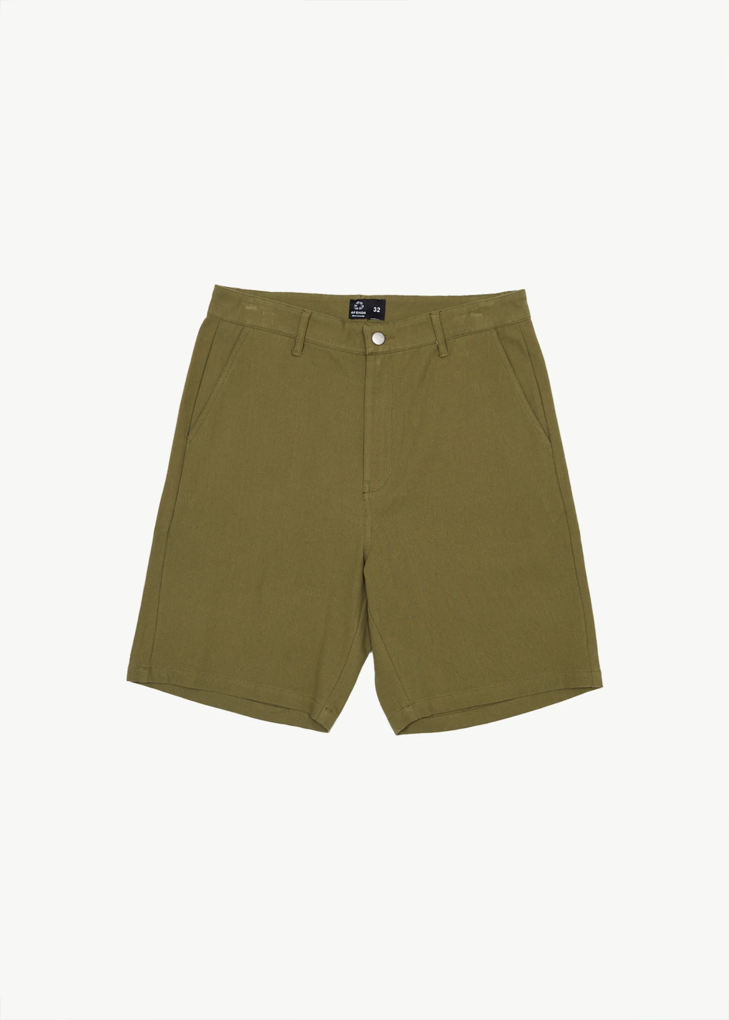 AFENDS Mens Ninety Twos - Fixed Waist Short 19 - Military