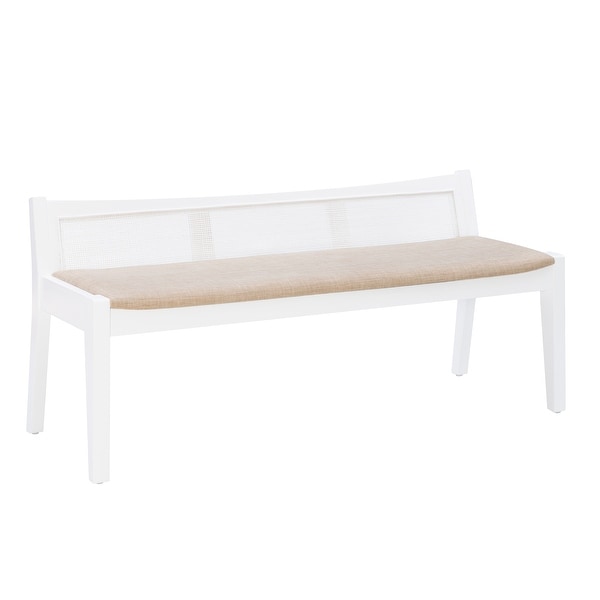 Buford Solid Wood Cane Dining Bench