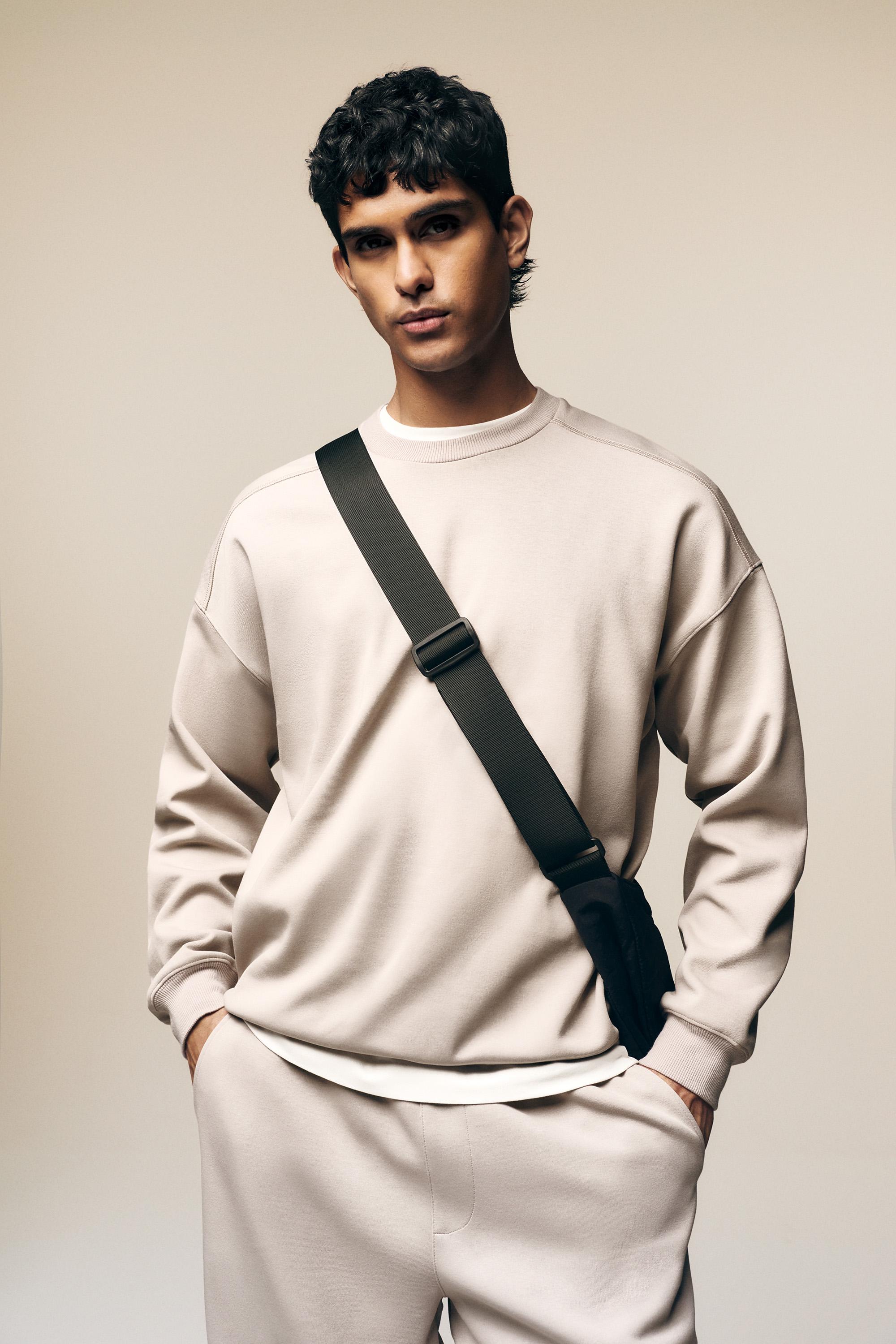 Sudadera interlock oversize