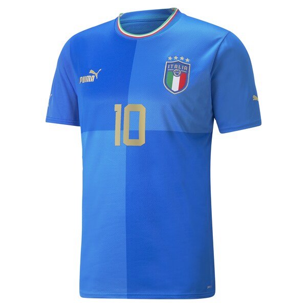 Lorenzo Insigne Italy National Team Puma 2022/23 Home Replica Player Jersey - Blue