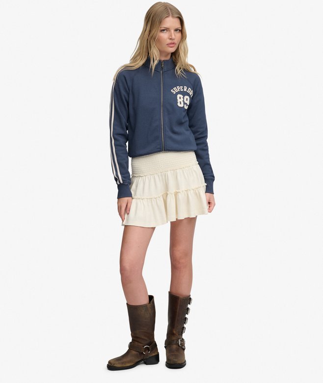 Tiered Jersey Mini Skirt