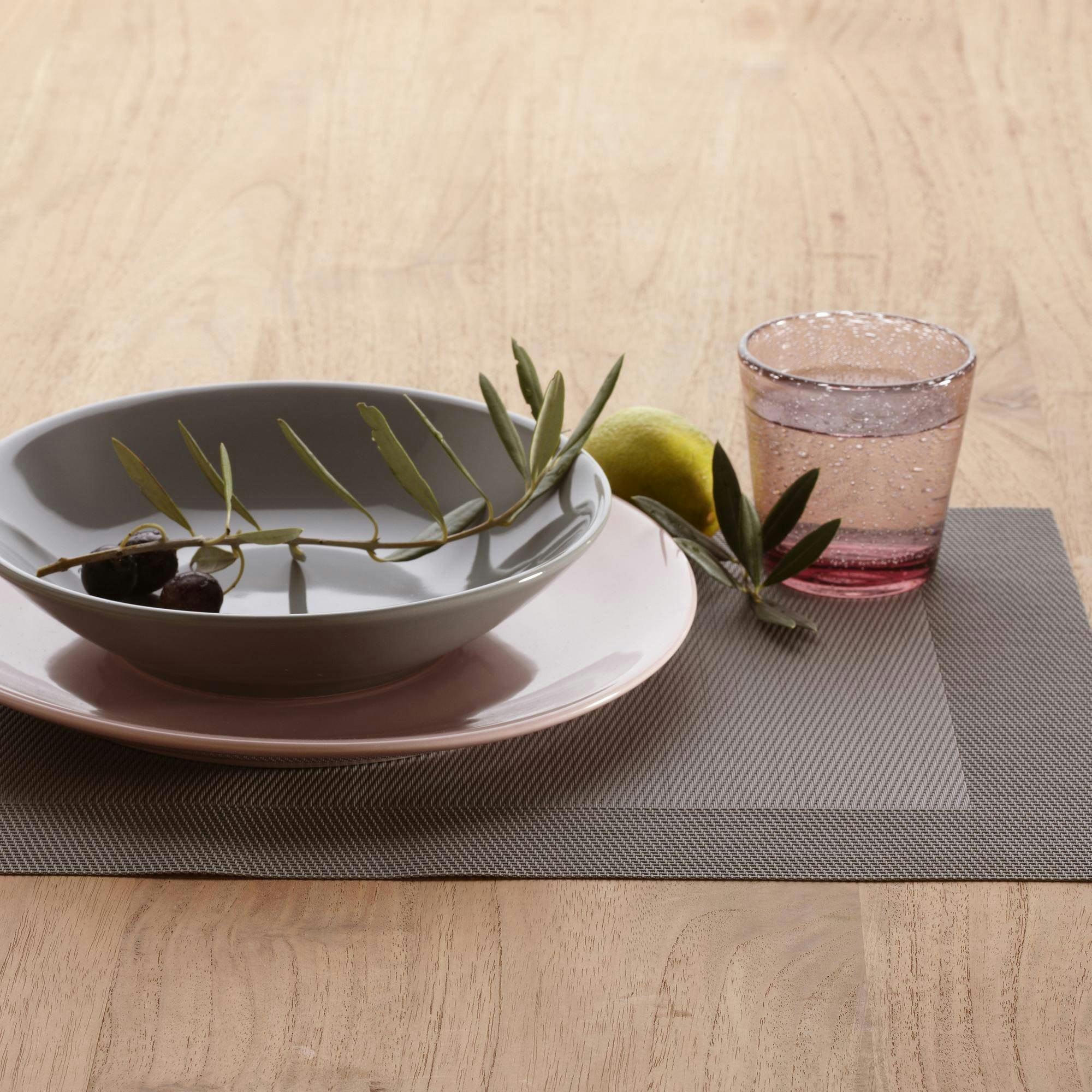 FRAME - Lot de 2 sets de table 30x45 gris en pvc
