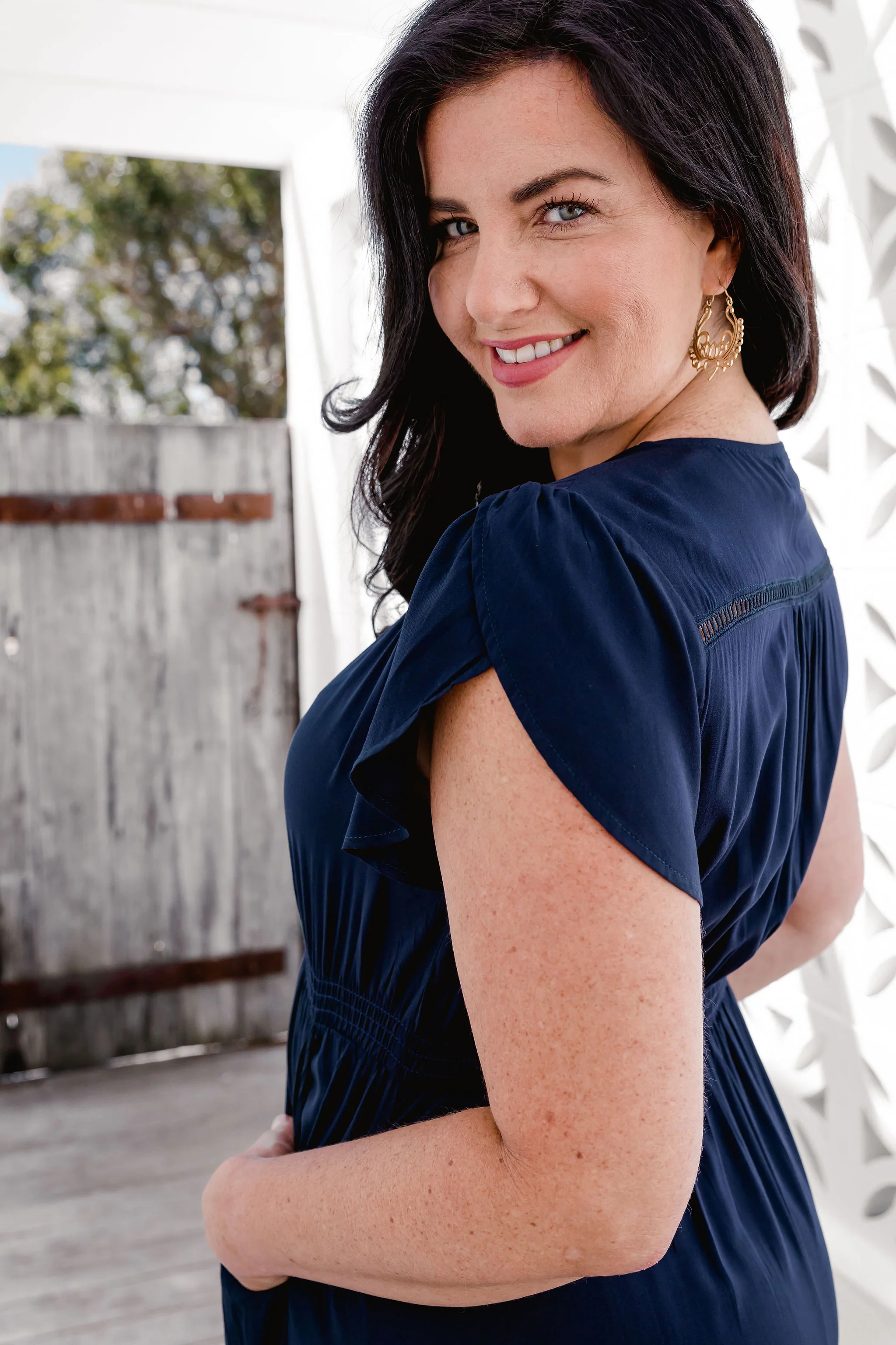 Shayla Maxi Dress in Navy