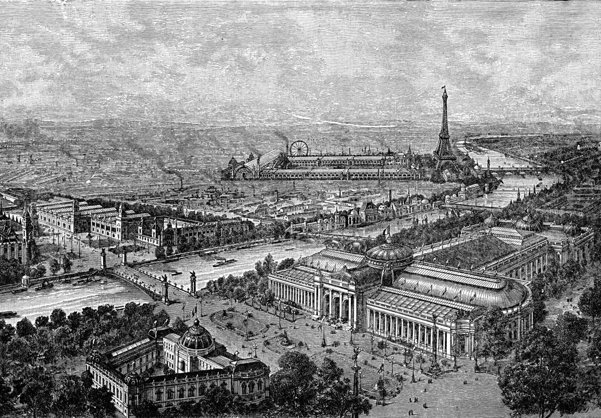 - Papier peint panoramique gravure Paris 1900 390x270cm