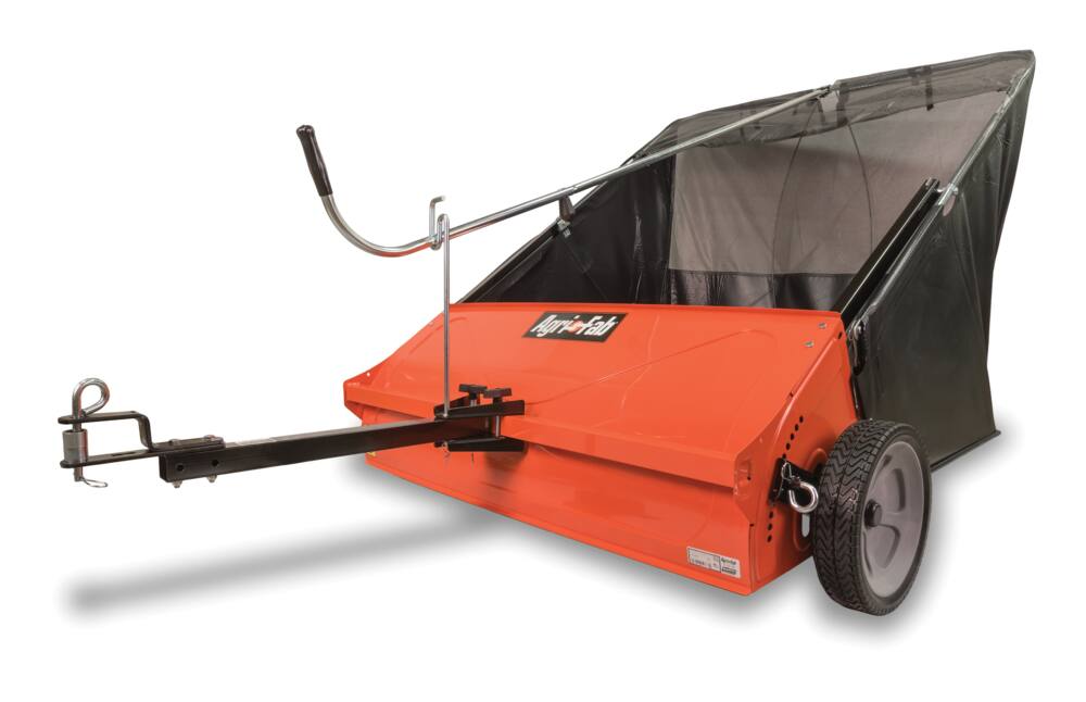 Agri Fab Tow Sweeper for Lawn Tractors with Wheels, 44-in, 25 cu ft Bag