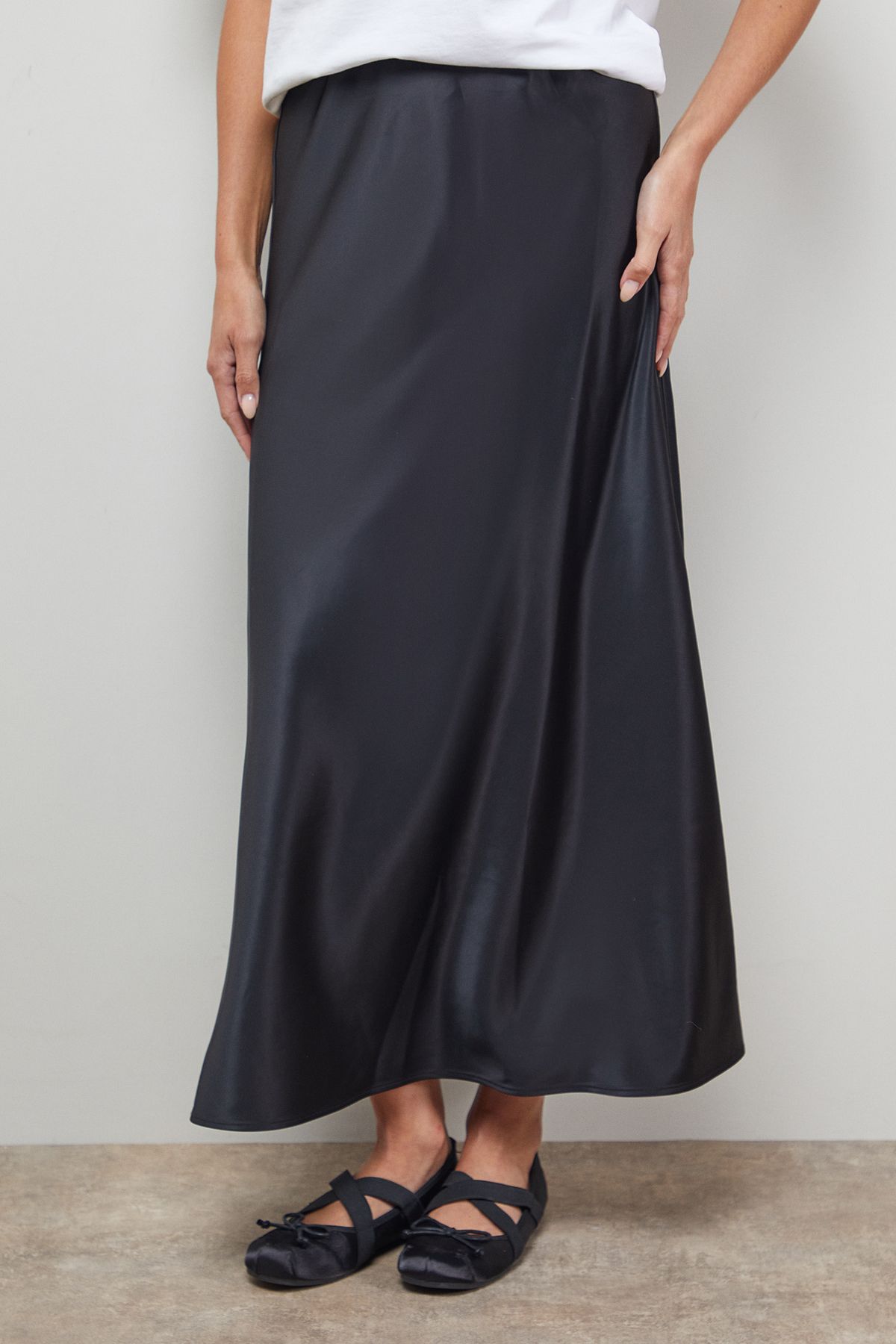 Oasis Bias Cut Satin Midi Skirt