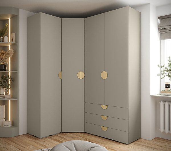 Garde-robe Inova 4 porte battante 236,7/182/47 4 Portes (gris)