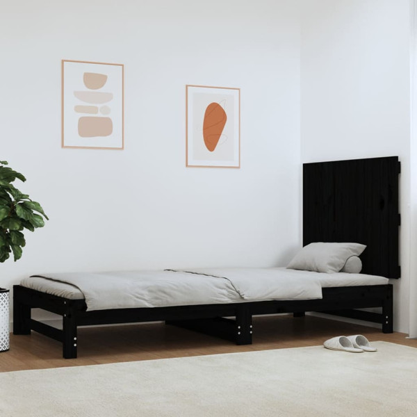Wezgłowie łóżka Czarny 82.5 x 60 cm Pine Wood vidaXL