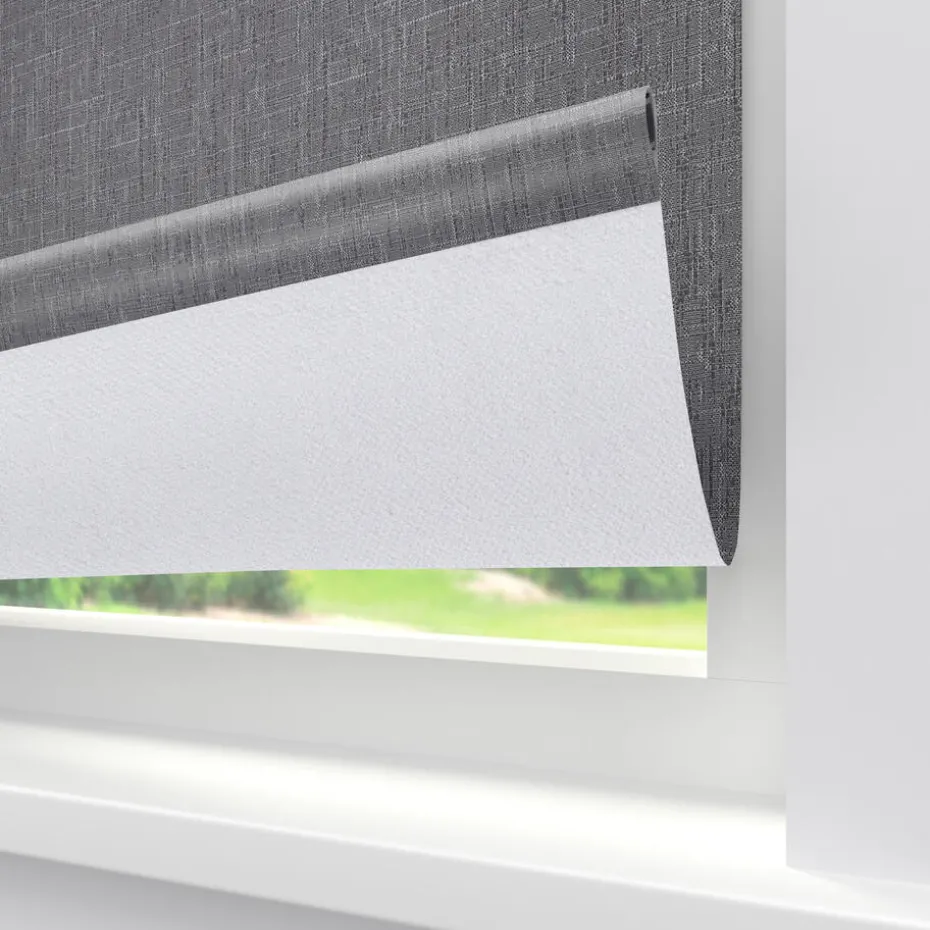 Kwantum Rolgordijnen | Rolgordijn Xem  Verduisterend Antraciet