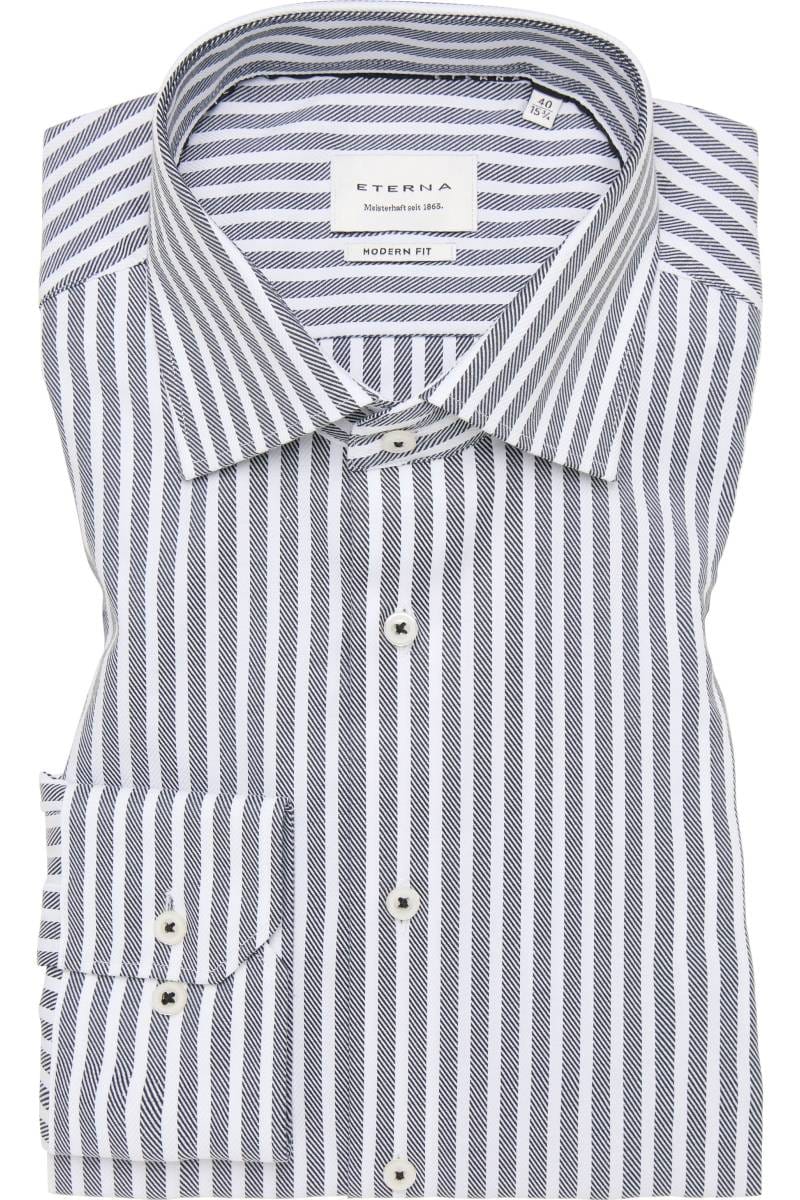 ETERNA Modern Fit Hemd anthrazit, Gestreift