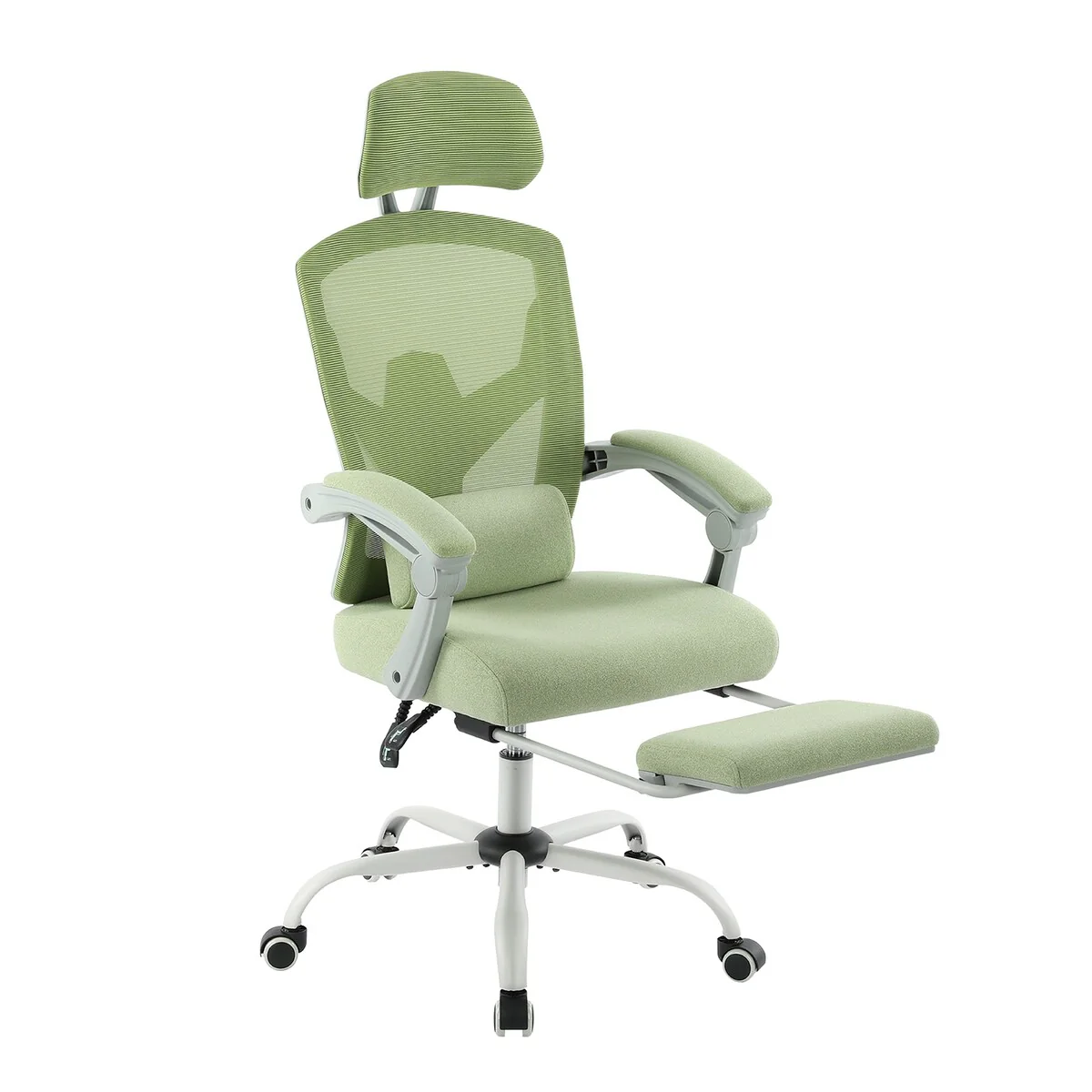 High Back Gaming Chair with Footrest, 360 Degree Swivel Chair, Mesh Office Chair, Lumbar Support Ergonomic Chair